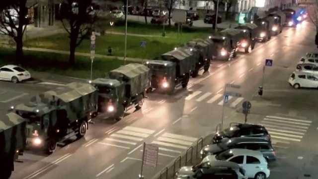 Quattro anni fa a Bergamo la colonna di camion che trasportavano i morti per Covid