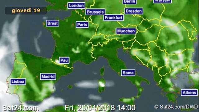 Meteo Giovedì 19 Aprile
