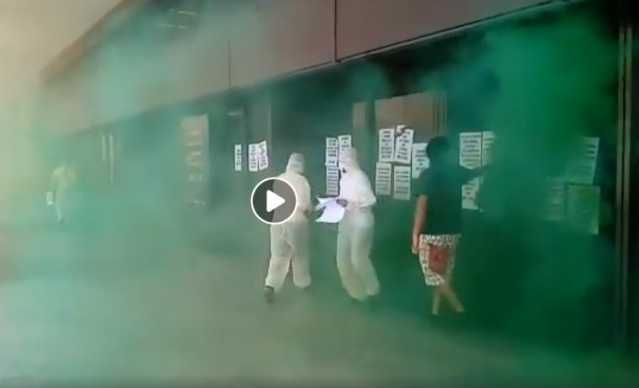 Blitz Antimilitarista Consiglio Regionale Cagliari