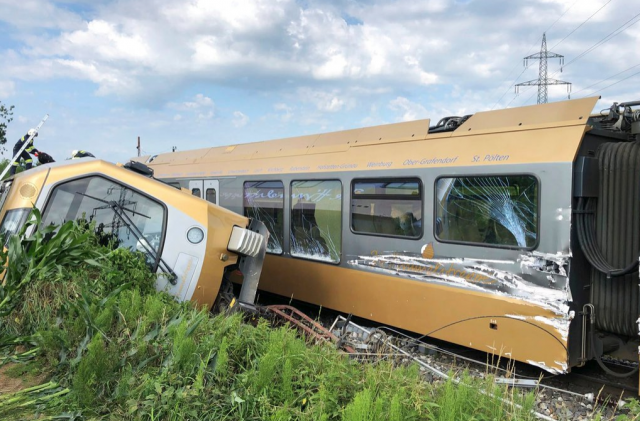Treno Deraglia Austria
