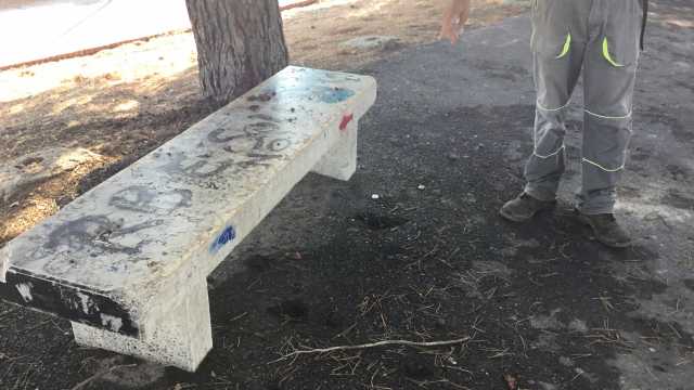 Panchina Monte Urpinu Fulmine Viale Europa Cagliari
