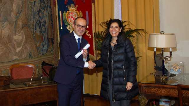 Il Sindaco Paolo Truzzu E Il Prefetto Lucia Volpe