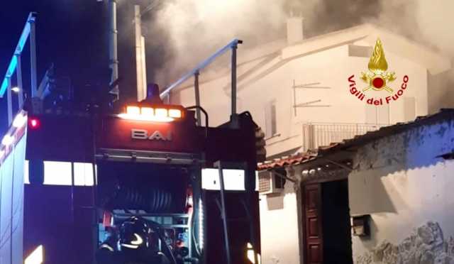 Vvf Uta Incendio Casa