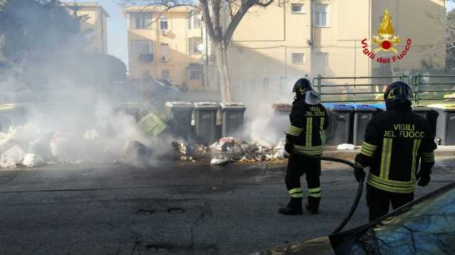 Via Podgora Incendio Rifiuti