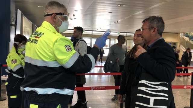 Controlli Coronavirus Aeroporto Elmas Cagliari