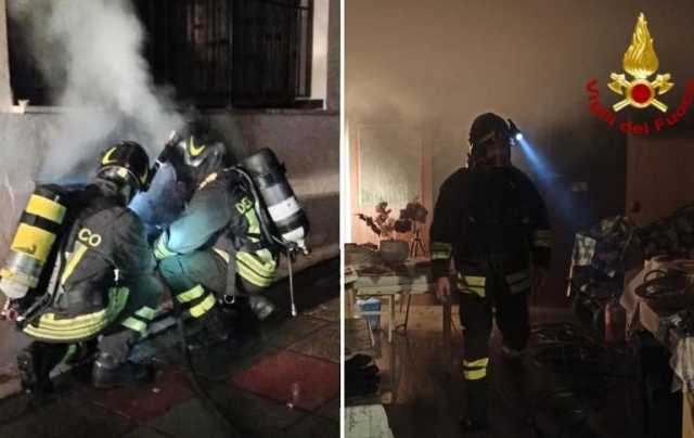 Incendio Villetta Chia