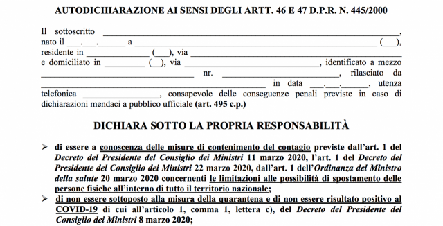 Autodichiaraz Nuova