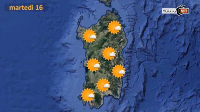 Meteo Martedì 16