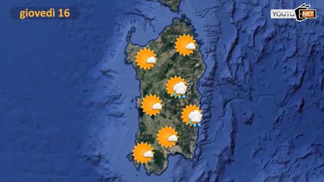 METEO GIOVEDì 16