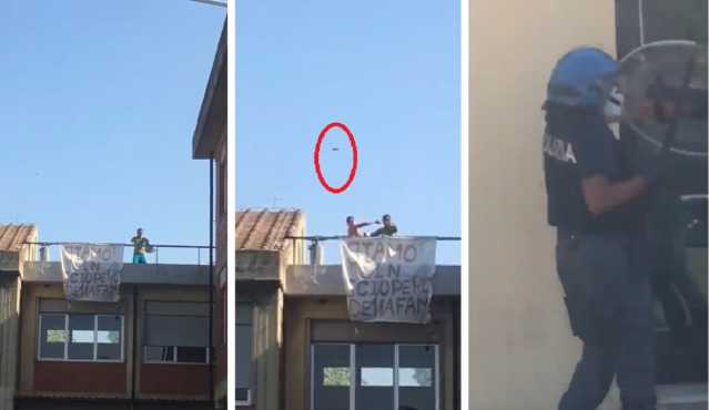 Sassaiola Polizia