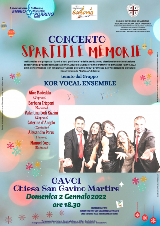 Il Kor Vocal Ensemble in concerto nella chiesa di San Gavino a Gavoi