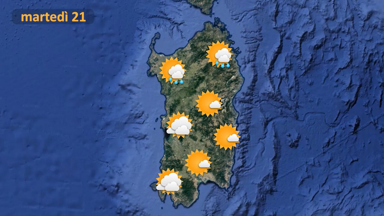 Le previsioni meteo per domani