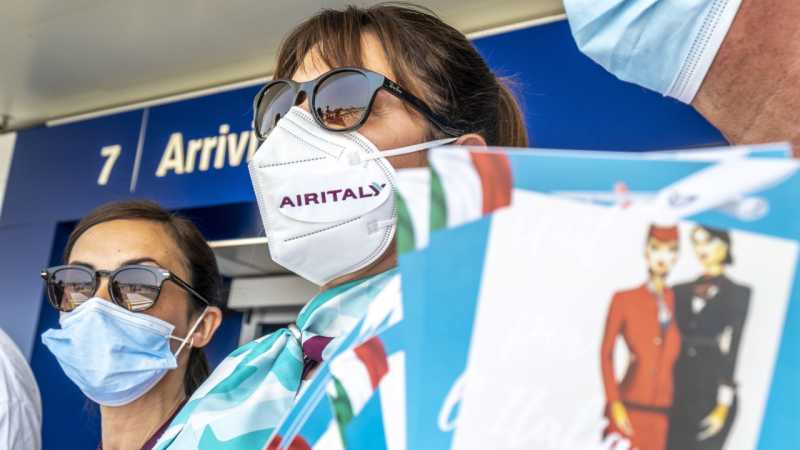 Protesta dei dipendenti Air Italy