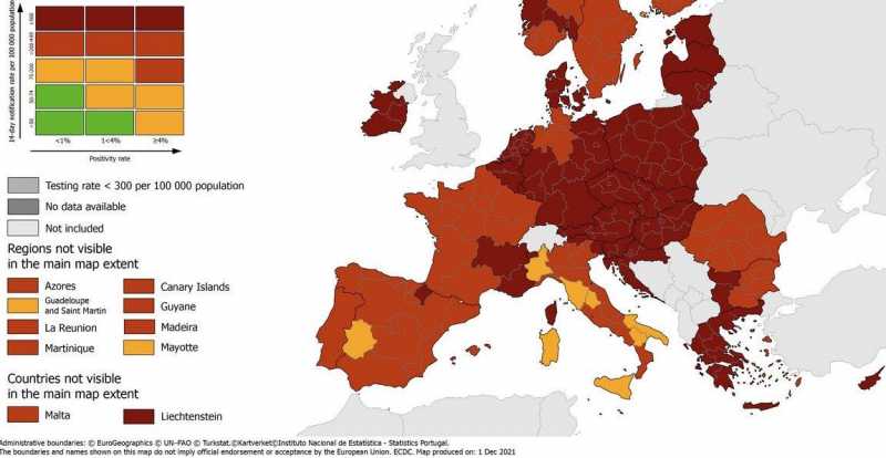 Mappa Ecdc Italia