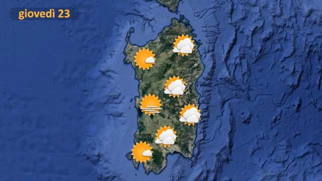 Il meteo per domani in Sardegna 