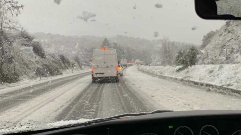 Neve sulla 387 