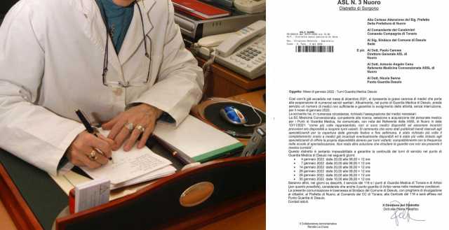 Il calendario della guardia medica di Desulo