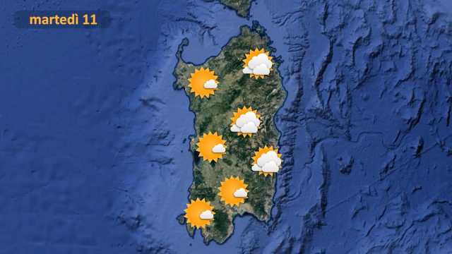 Il meteo per domani in Sardegna 