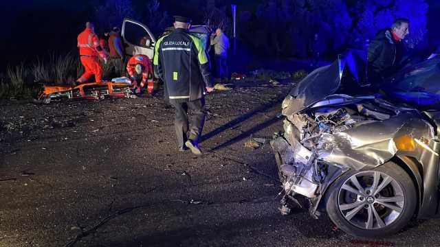 Le auto coinvolte nell'incidente a Villacidro 