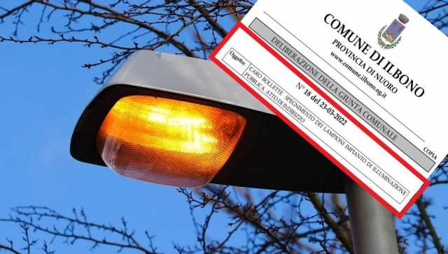 Lampioni spenti a Ilbono
