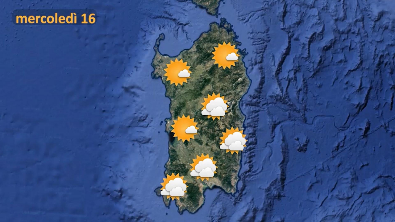Il meteo per il 16 marzo