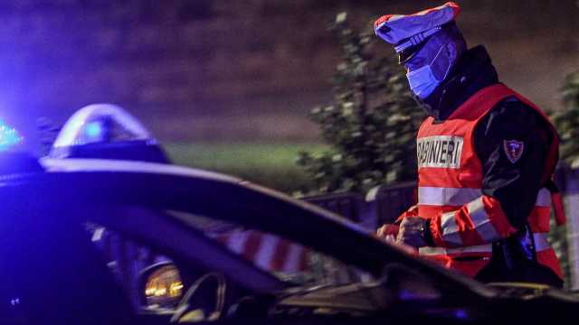 Posto di blocco dei carabinieri