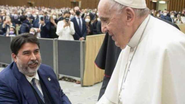 Solinas e Papa Francesco 