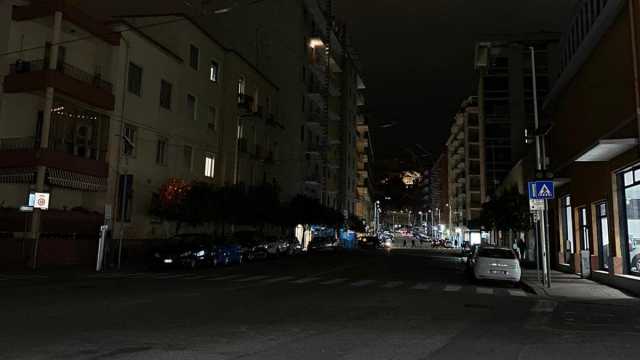 Strade di Cagliari al buio