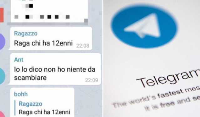 Telegram chat pedopornografia