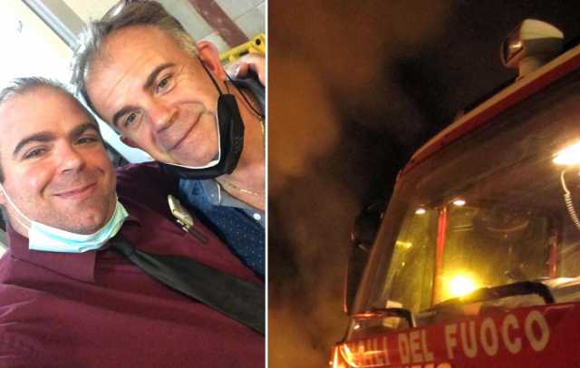 Fiamme cucina Antica Hostaria 