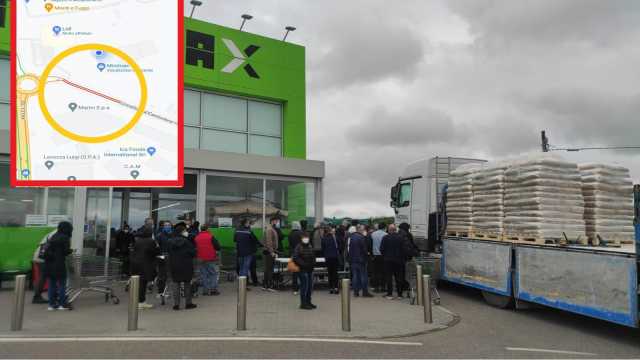 La file per comprare il pellet