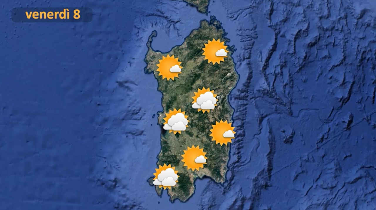 Le previsioni per l'8 aprile in Sardegna 