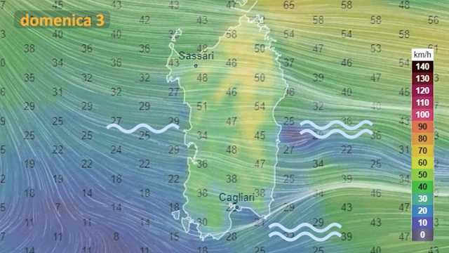 Previsioni per domenica 3 in Sardegna 