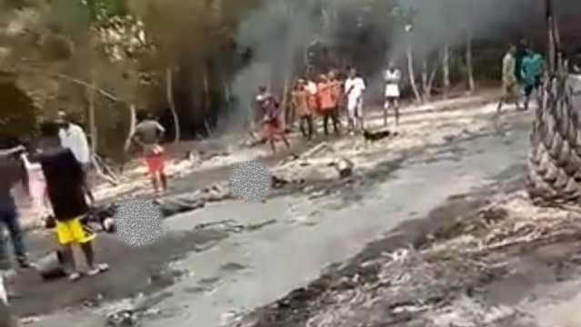 La raffineria esplosa in Nigeria 