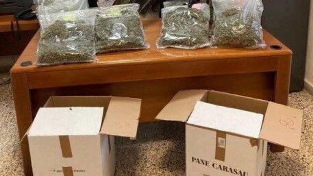 Gli scatoloni di pane carasau e la marijuana 
