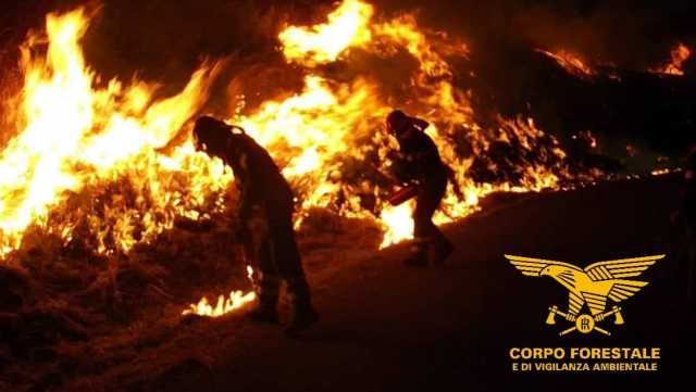 L'incendio a Cabras