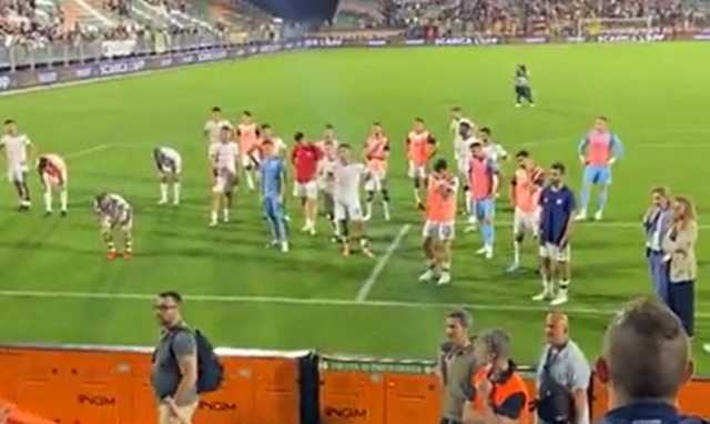 Insulti al Cagliari a fine partita