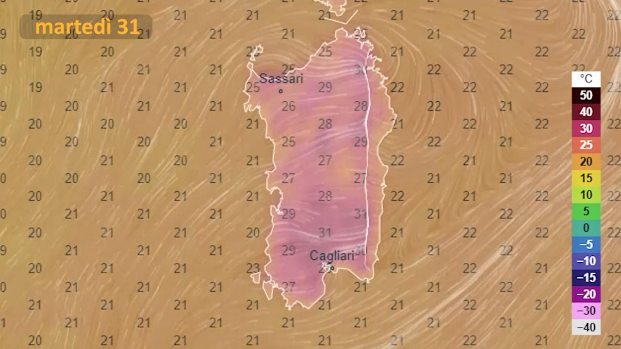 Il meteo per il 31 maggio