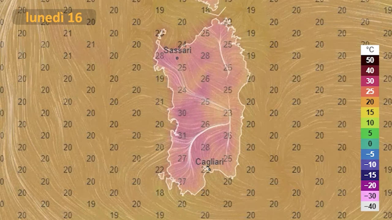 IL meteo per lunedì 16 maggio
