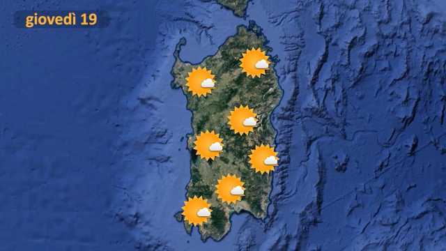 Giovedì sole su tutta la Sardegna, botta di calore nel fine settimana