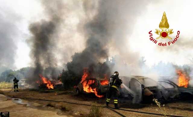 incendio Sestu