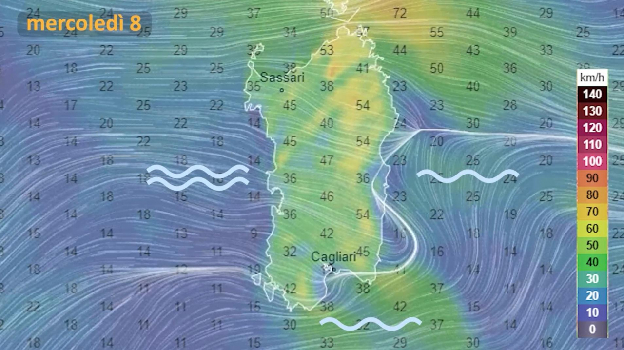 Meteo mercoledì 8 giugno in Sardegna 