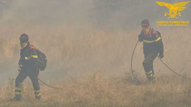 Incendio al nuraghe Losa