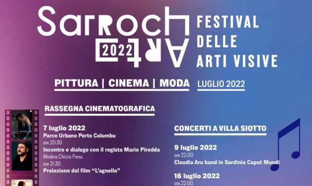 Musica e cinema, luglio ricco di eventi per SarrochArt Festival: il programma