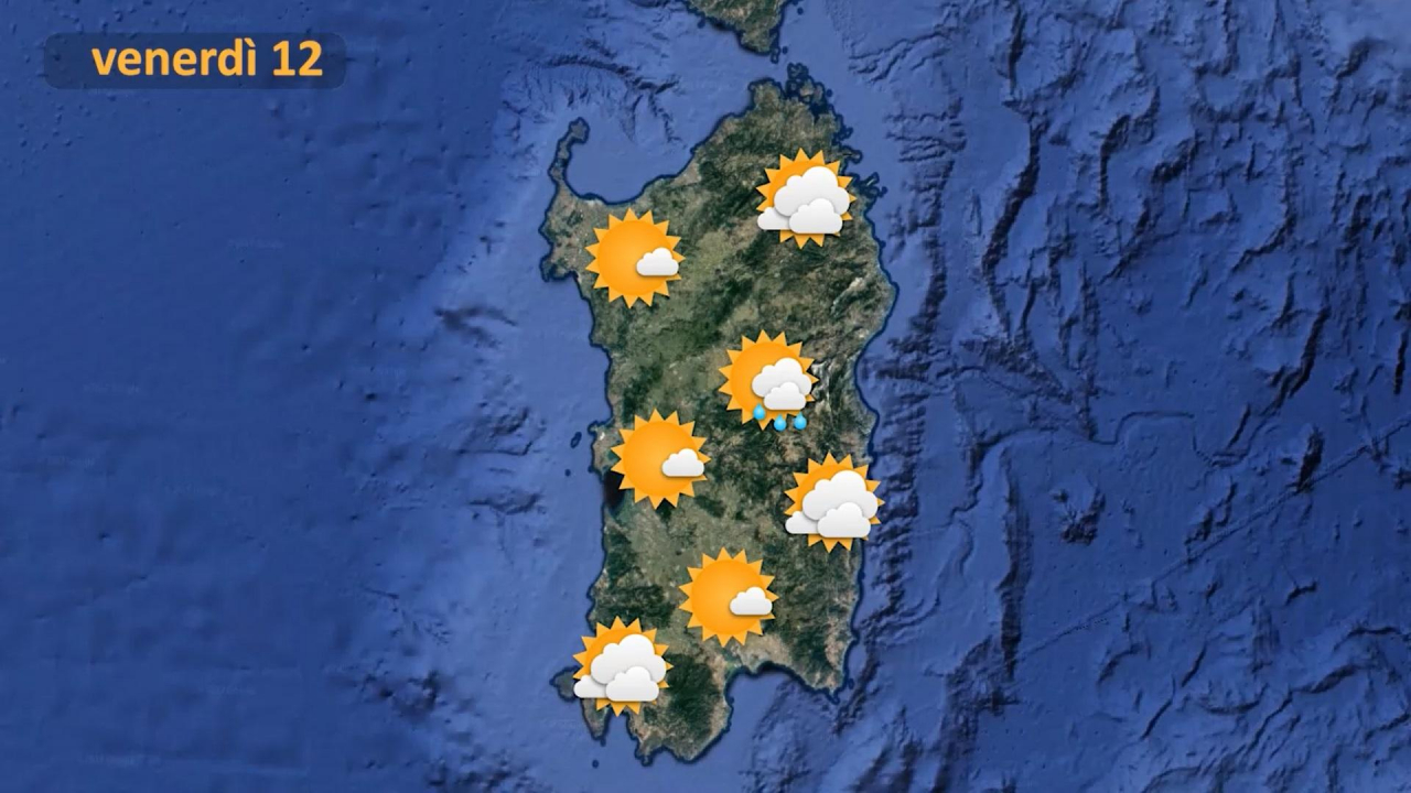 Il meteo per venerdì 12 