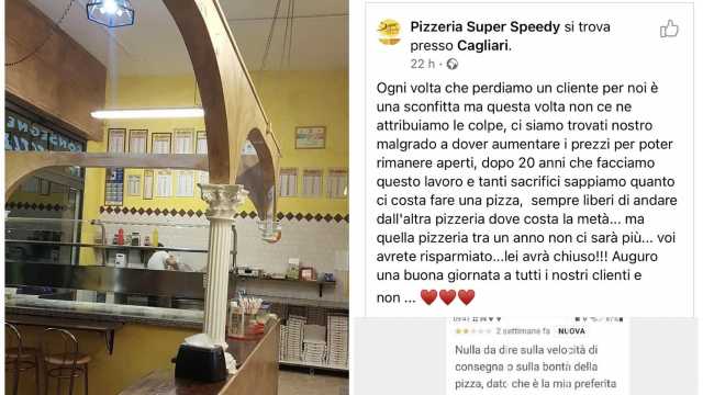 Cagliari, pizzeria aumenta i prezzi per non chiudere: "Ogni volta che perdiamo un cliente è una sconfitta"