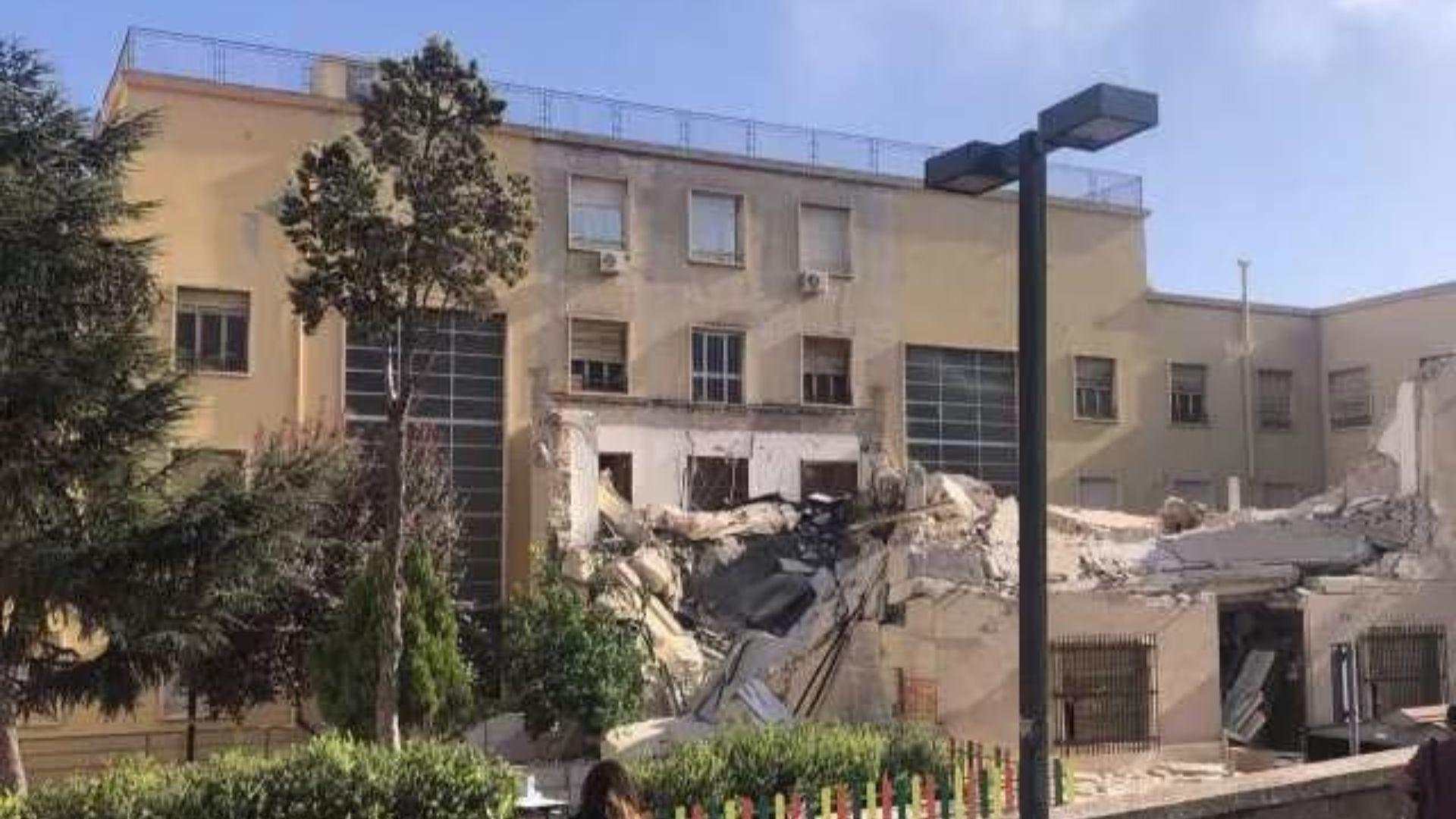 crollo edificio università di Cagliari