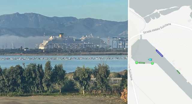 Cagliari, Costa Diadema ferma al Porto Canale 