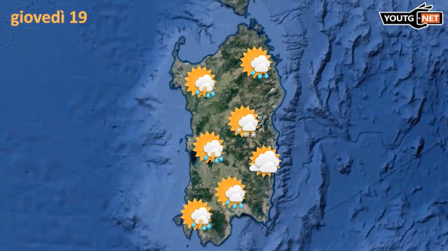 Meteo, pioggia e neve a bassa quota nell'Isola: giù le temperature 