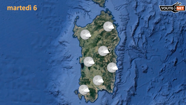 Clima ancora instabile in Sardegna: martedì nuvoloso, migliora in serata